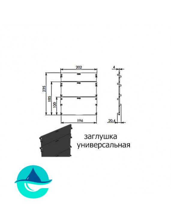 DN150 заглушка пластиковая Gidrolica Standart